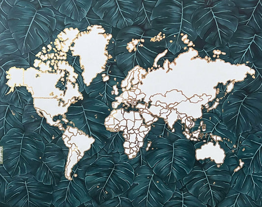 Monstera world map